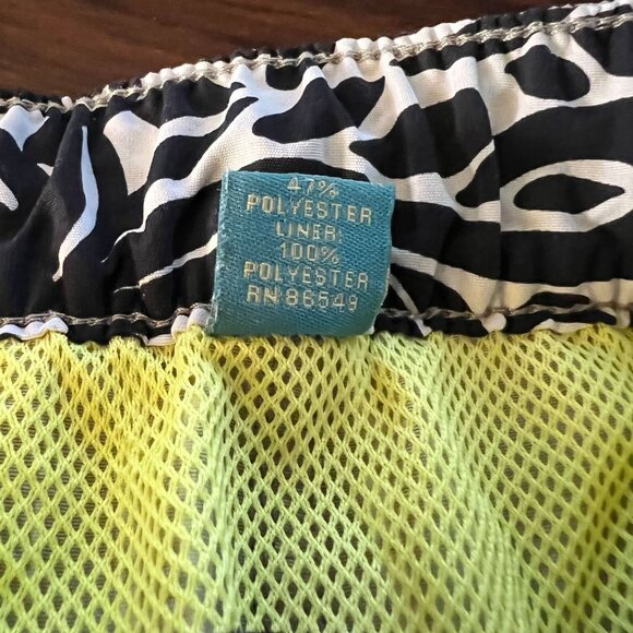 Tommy Bahama Relax Swim Trunks Board Shorts Lined Mens Beige Black Plaid Size XL - Picture 7 of 10